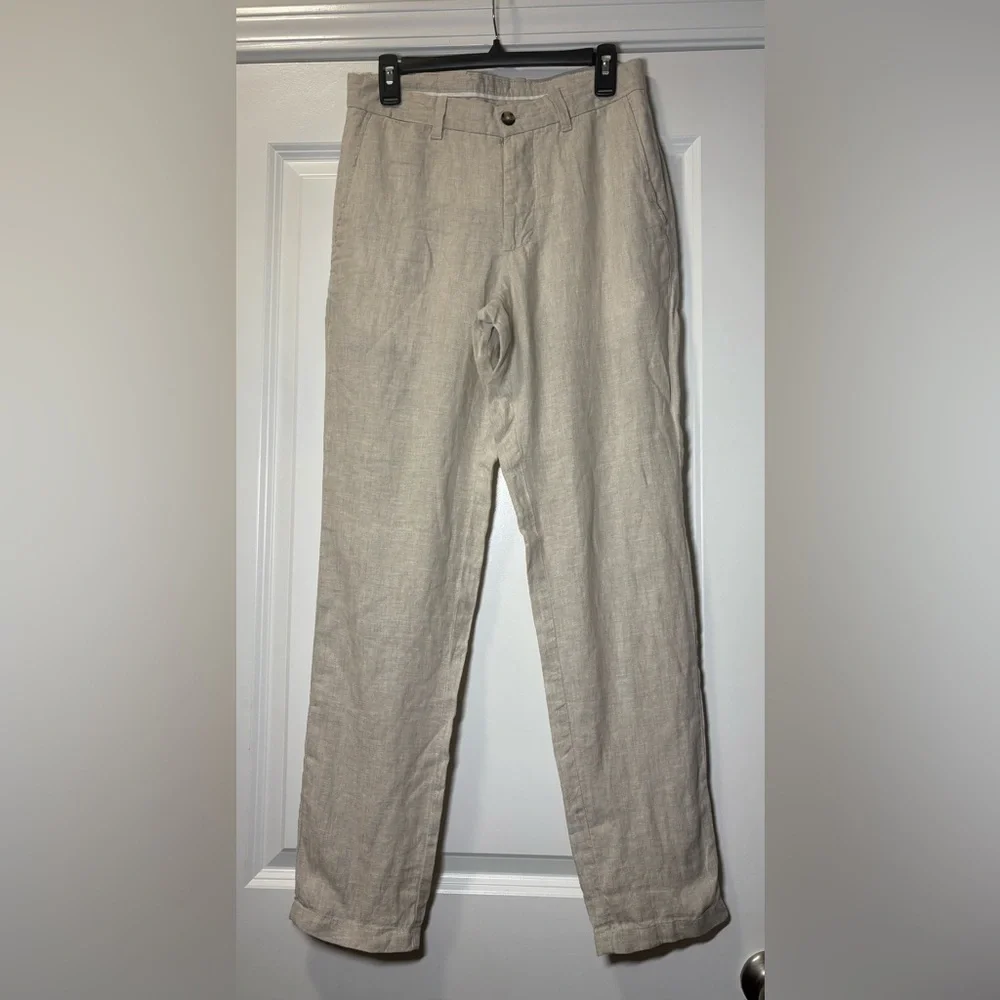 Mango‎ Beige Linen Pants